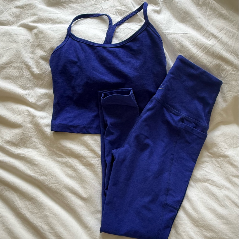 Beyond Yoga Spacedye Cropped Tank and High Waisted Midi Legging